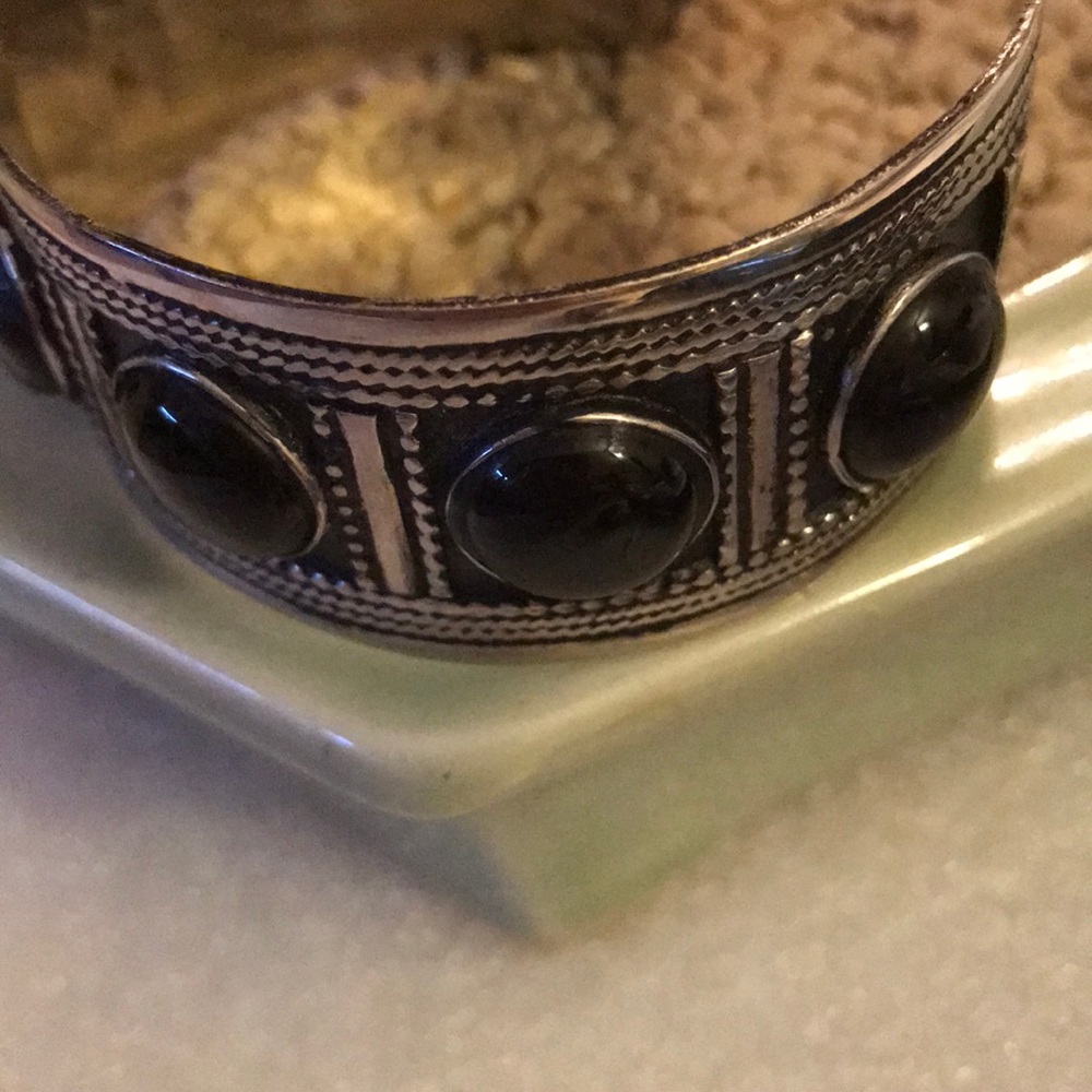 Vintage onyx cuff - Picture 3 of 4